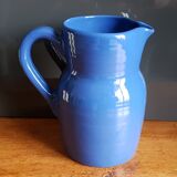 Blue ceramic pitcher