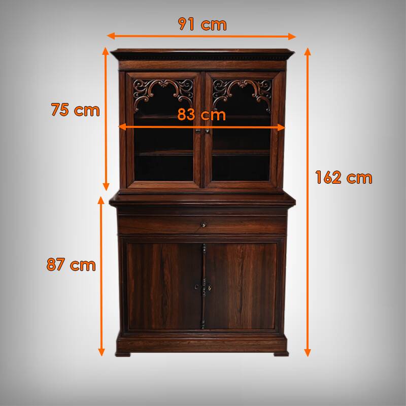 Small Rosewood Display Cabinet – Part 2 of the 19th Century