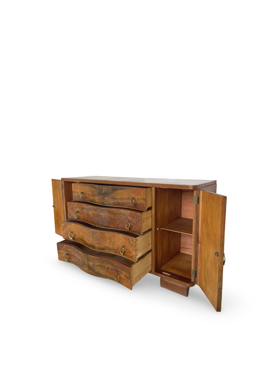 Italian Art deco walnut sideboard