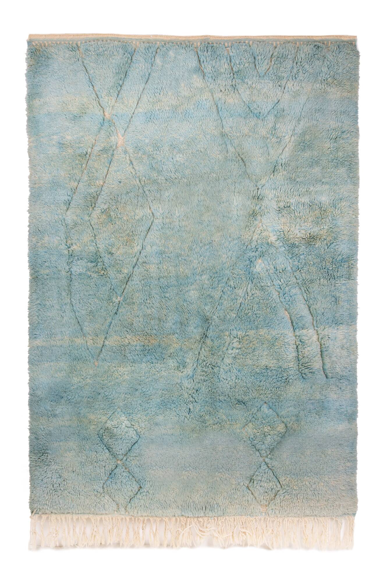 Berber rug mrirt turquoise blue 270 x 171 cm