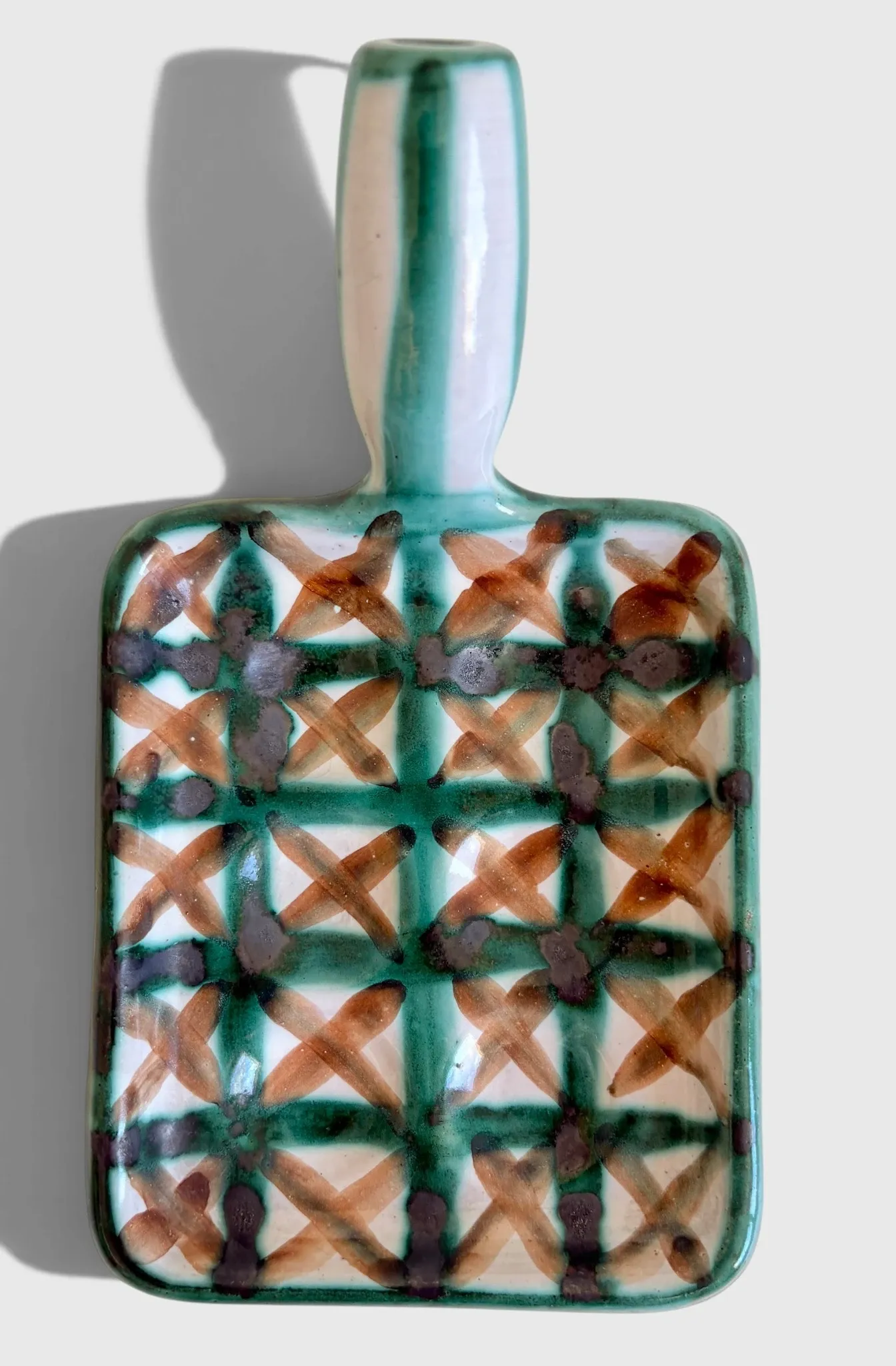 Pair of Robert Picault Ceramic Handled Trays, Vallauris, France, circa 1950