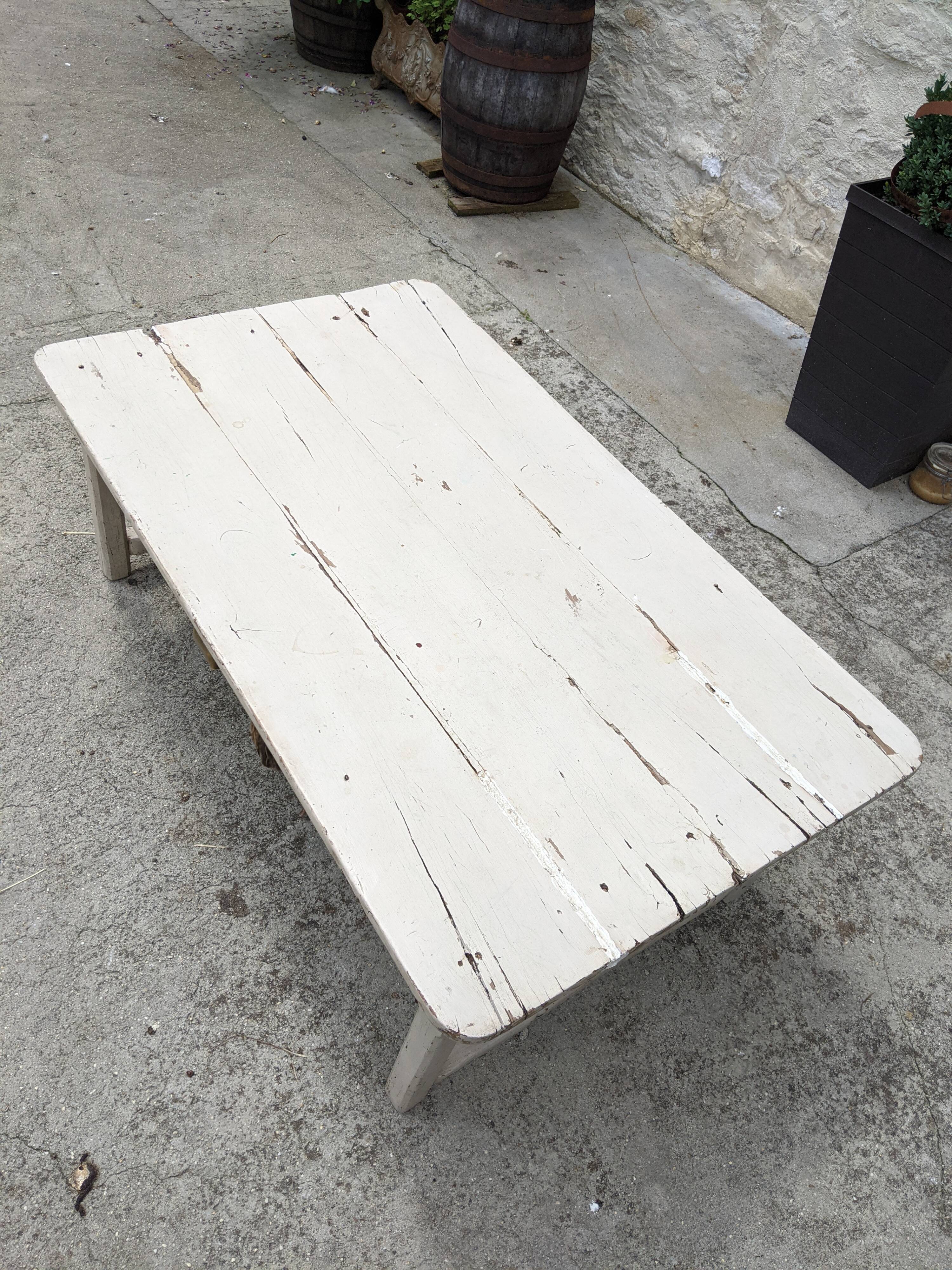 Old wooden coffee table