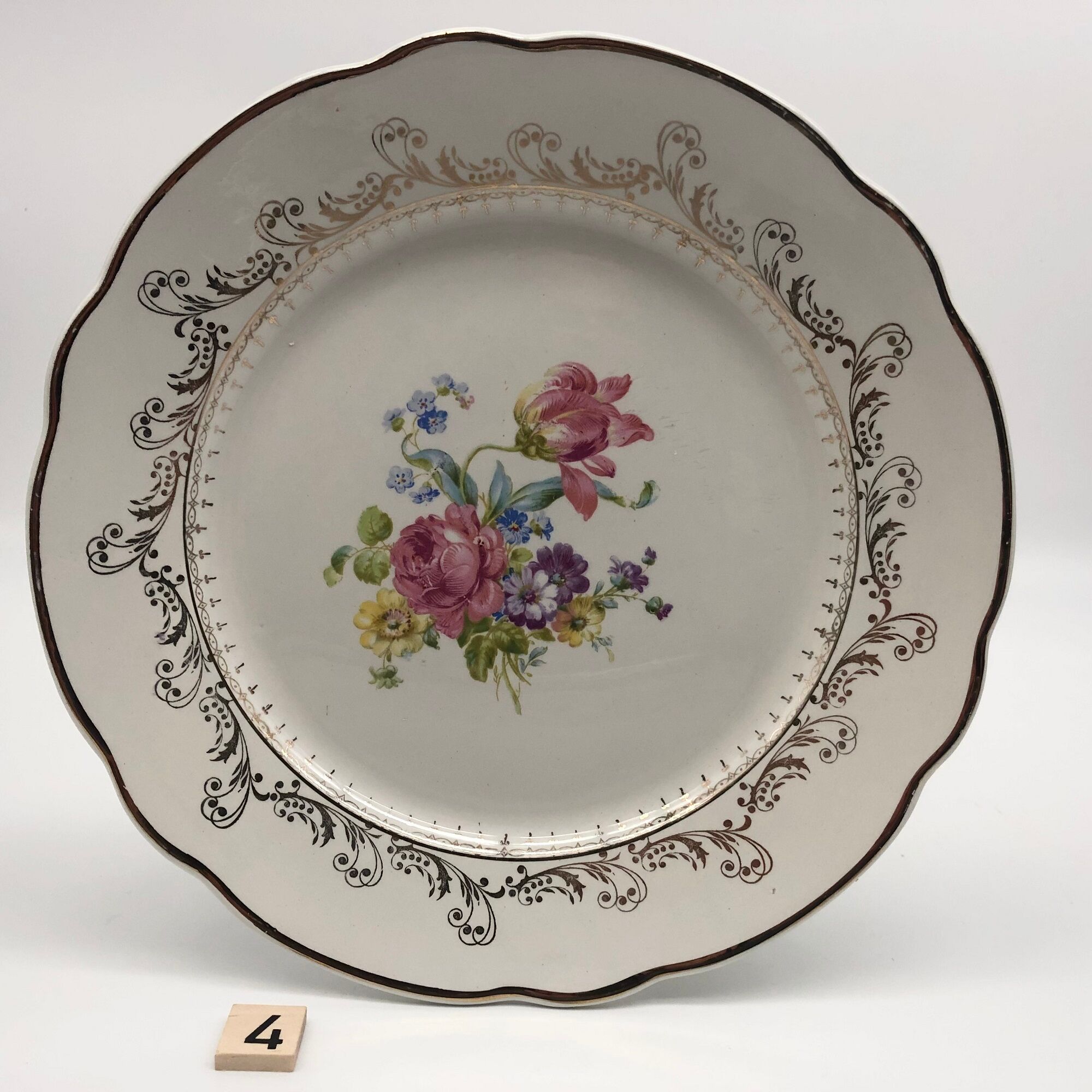 6 flat plates "Digoin Sarreguemines" model Arabesques