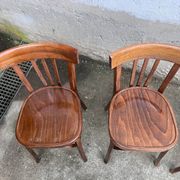 Lot 4 baumann chairs - bistro bar brasserie bohème vintage 1950 old