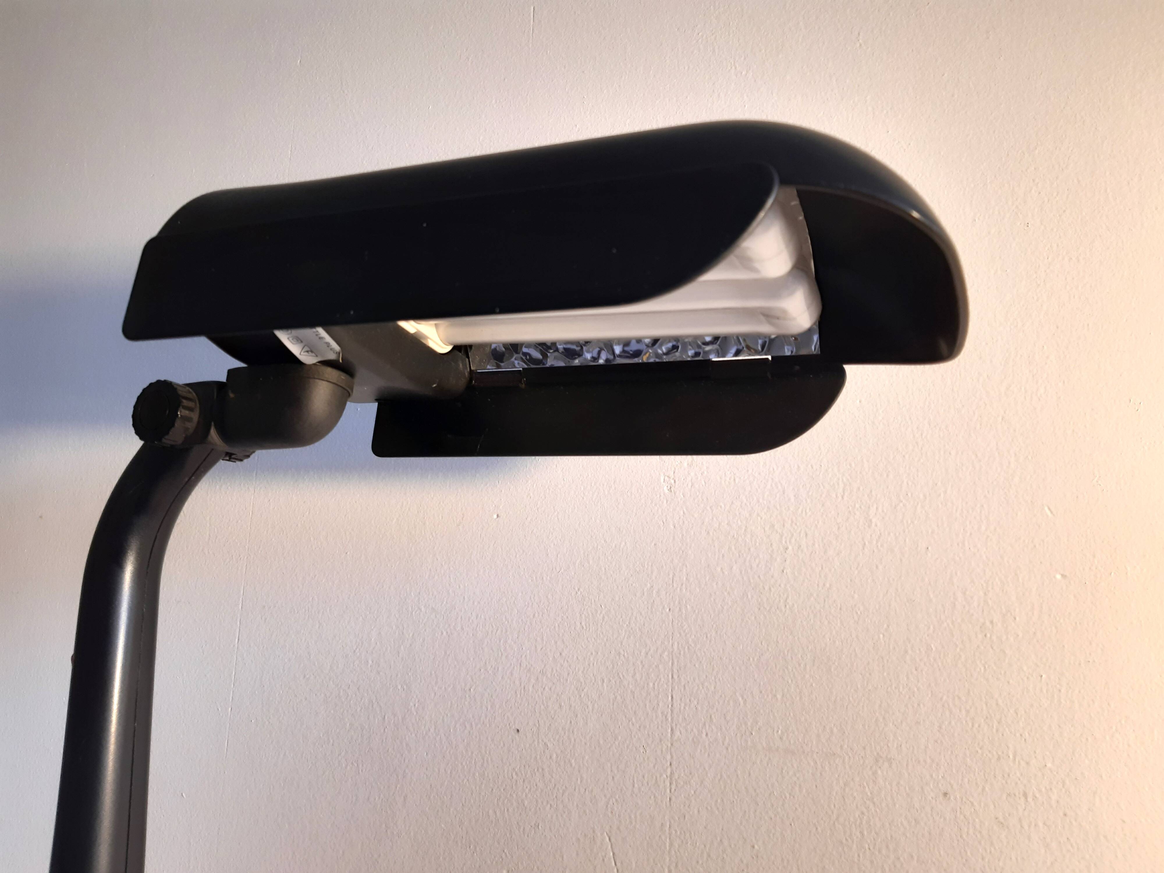 Vintage industrial black LIVAL desk lamp
