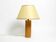 Large 1970s Italian bamboo table lamp with large oiled paper shad