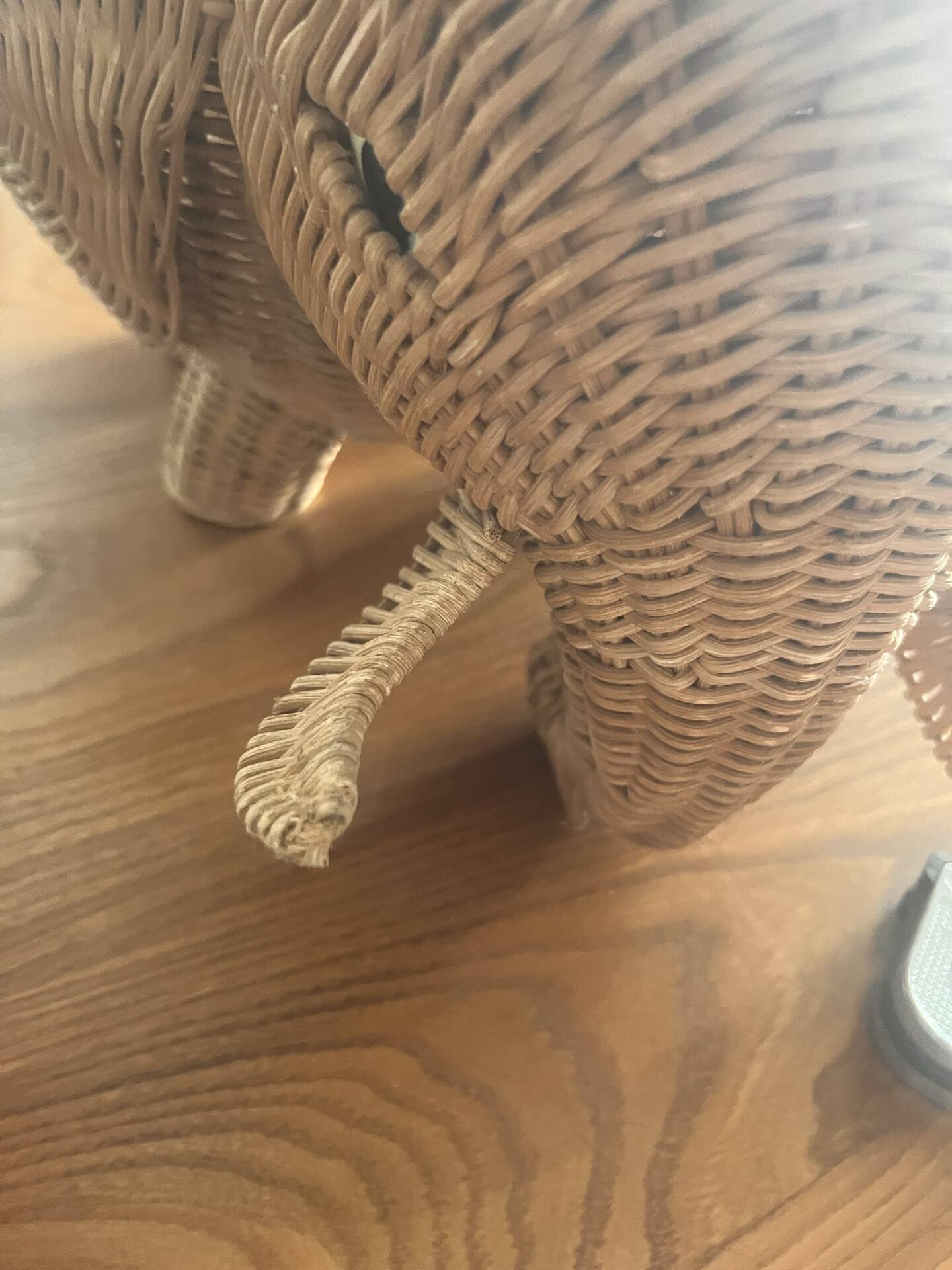 Panier éléphant en rotin