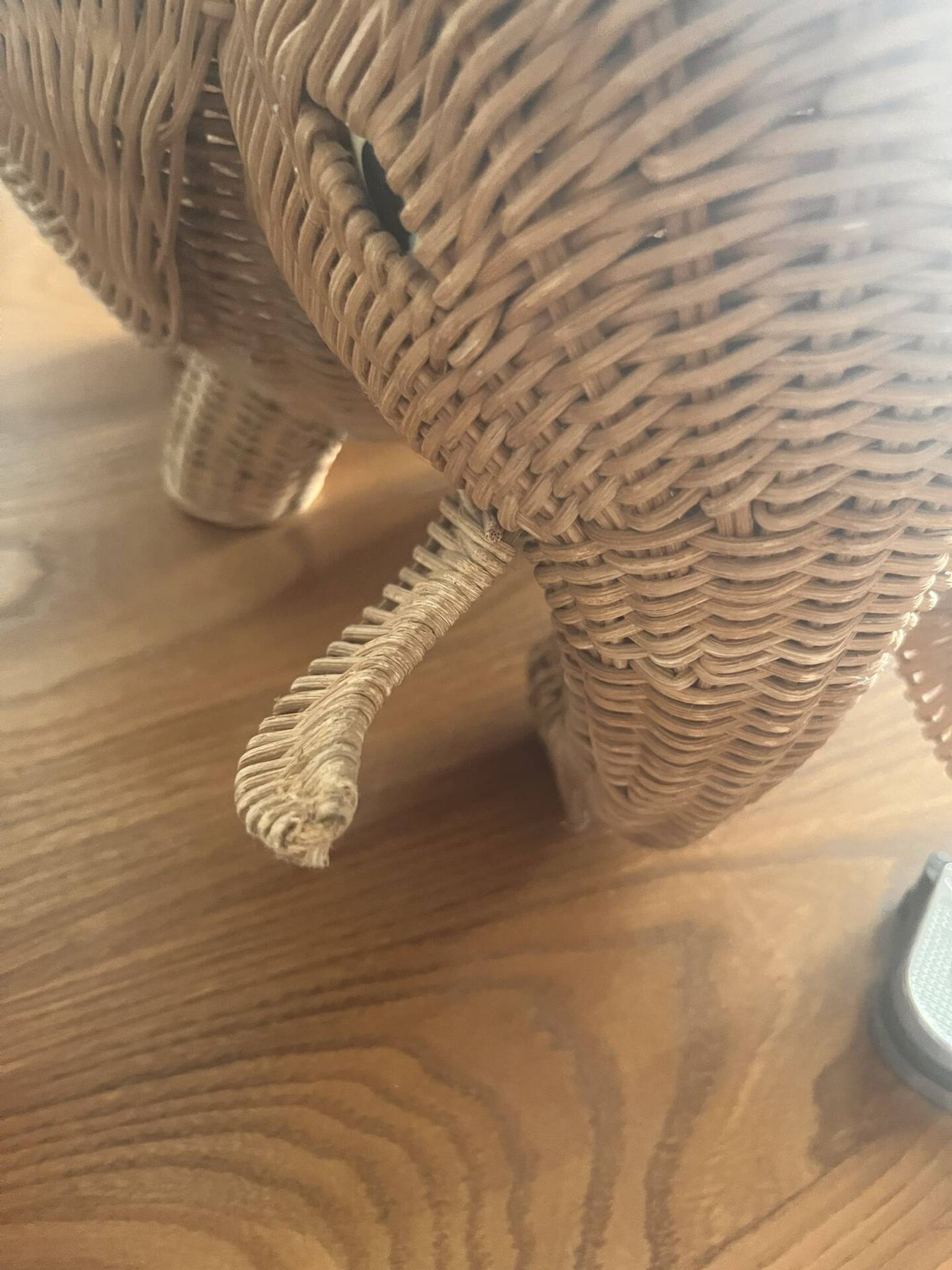 Panier éléphant en rotin