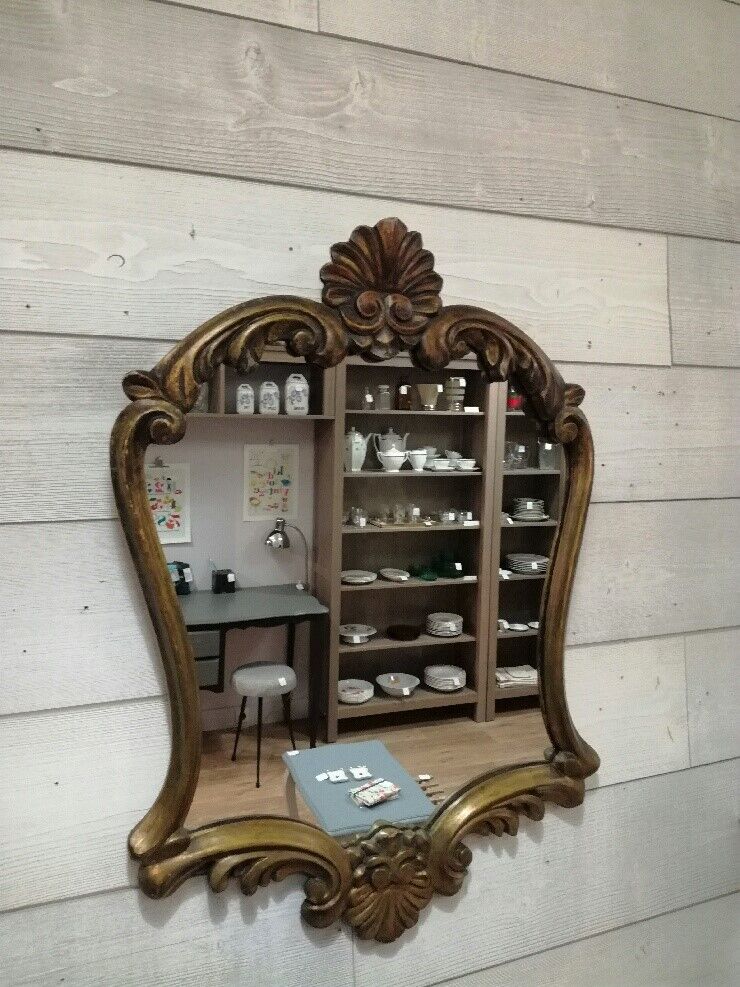 Golden mirror 77x56cm