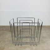 Porte revue en métal chromé par Willi Glaeser pour TMP années 80