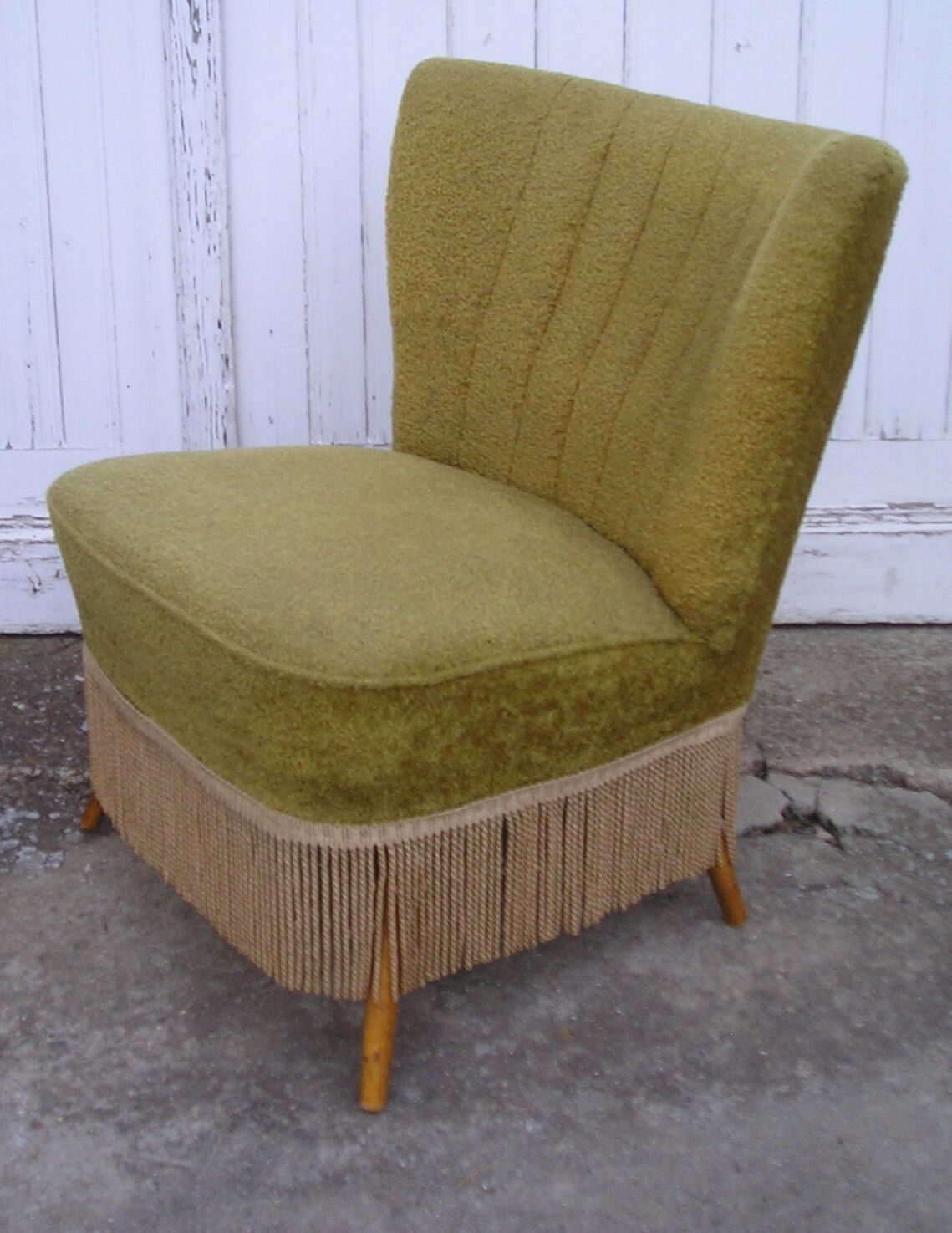 Cocktail chair with compass feet and original fabric