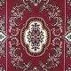 Persian oriental rug with medallion and floral pattern in red tones 225 x 165 cm