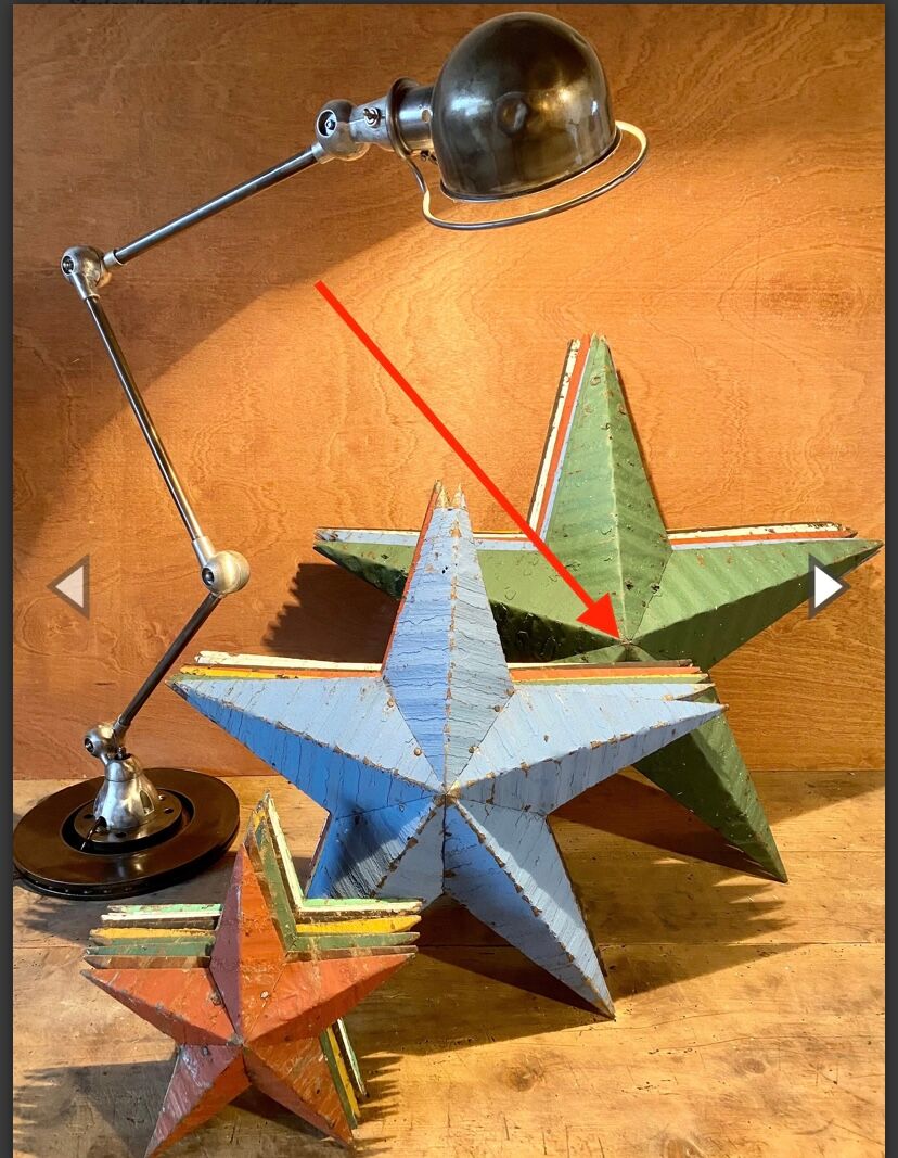 Red amish star 74cm
