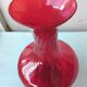 Red glass vase