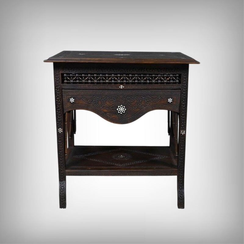 Syrian walnut table – late 19th century