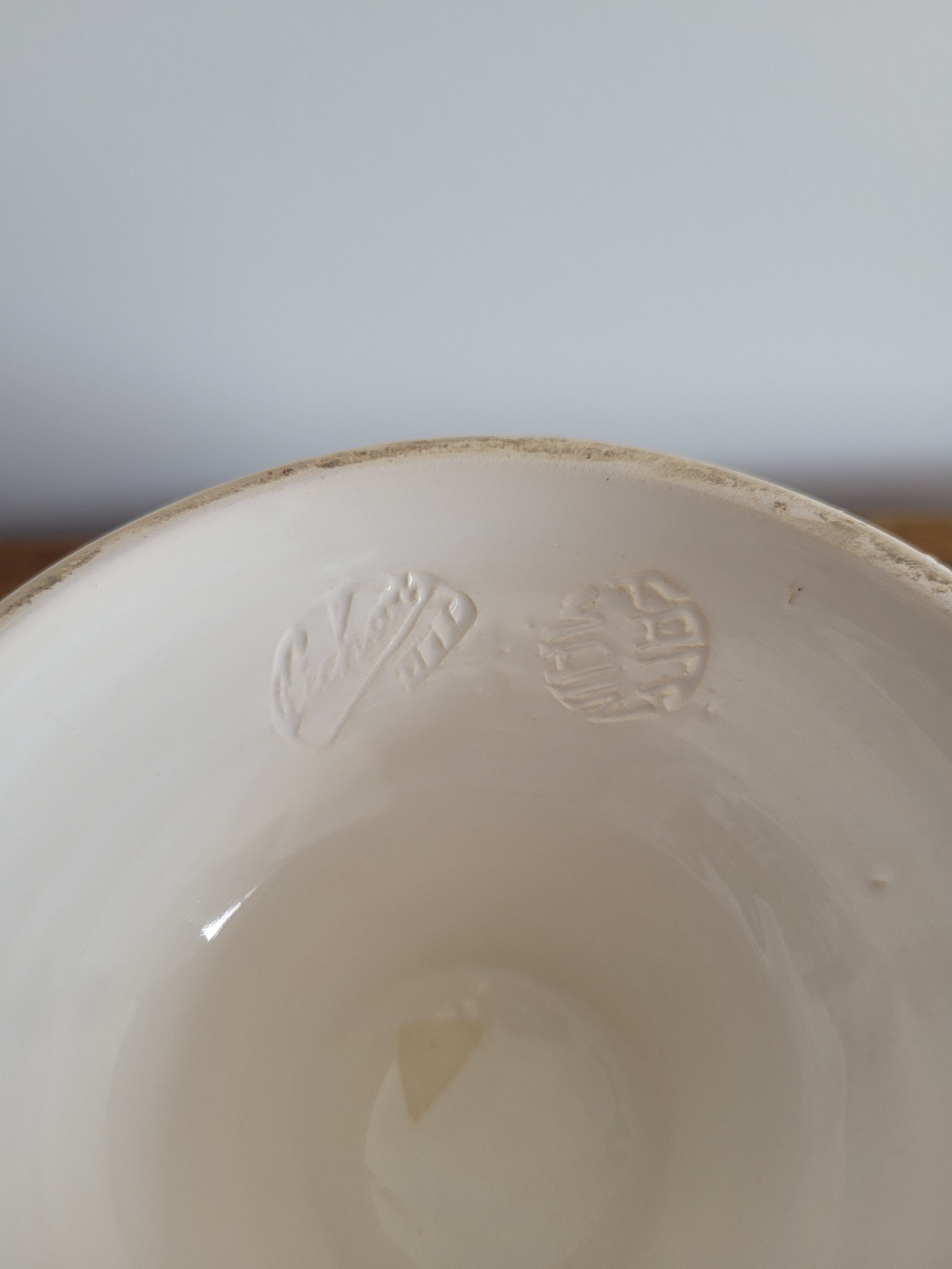 Braided ceramic basket, handmade Pichon Uzès