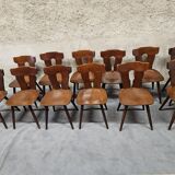 Set of 12 vintage bistro chairs 1960
