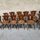 Lot de 12 chaises  bistrot vintage 1960
