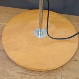Vintage red globe floor lamp