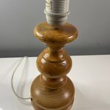 Turned wooden lamp base