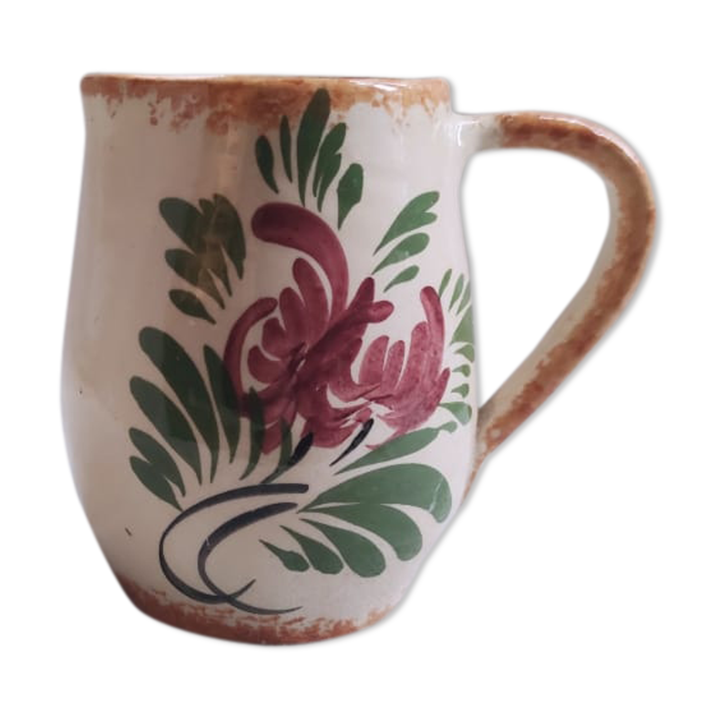 Small hand-painted pitcher