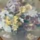 Ancient painting, still life with flowers, 20th century by Georges Ritleng (1875-1972)
