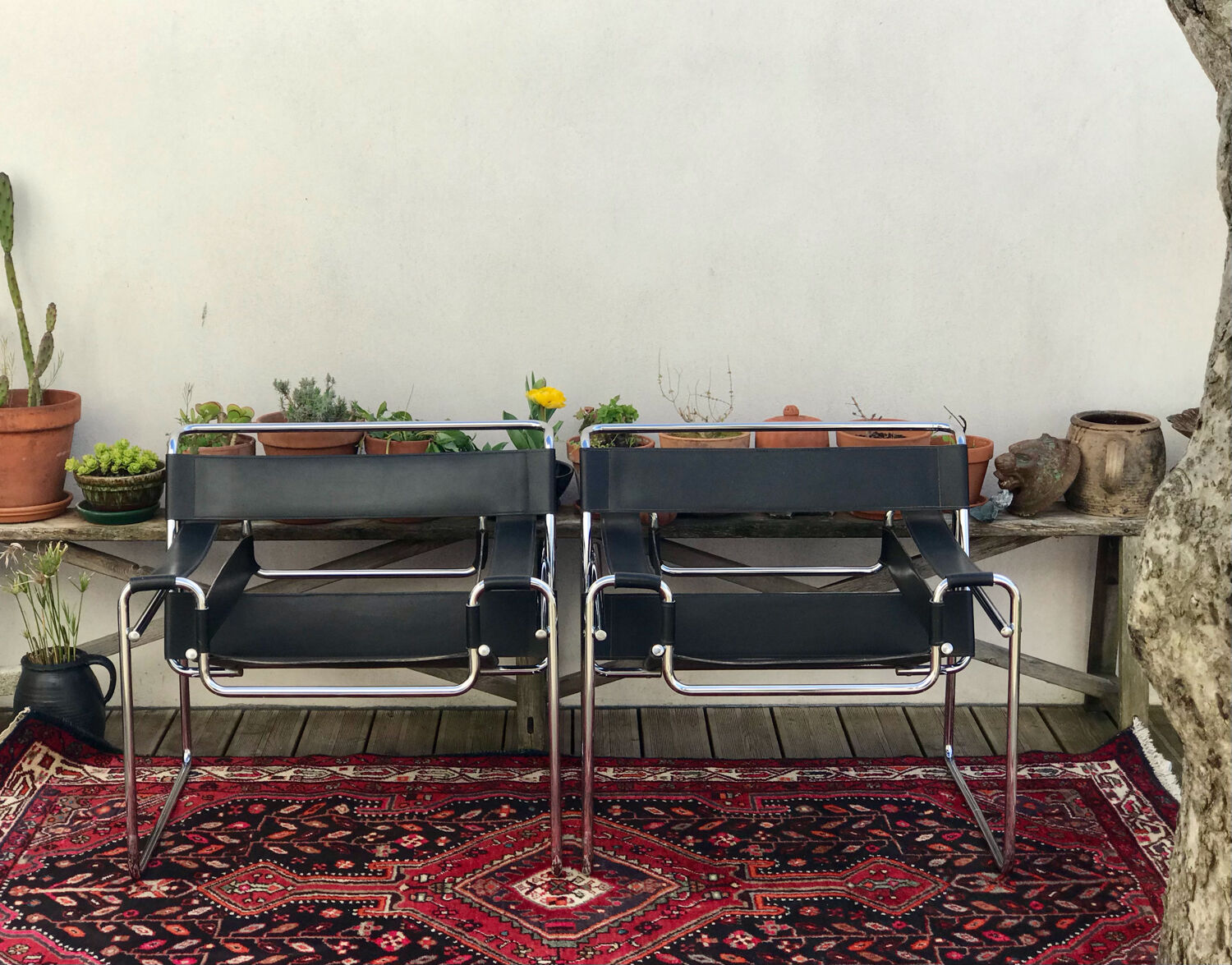 Pair of Wassily armchairs by Marcel Breuer 60s 70s