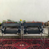 Paire de fauteuils Wassily par Marcel Breuer années 60 70
