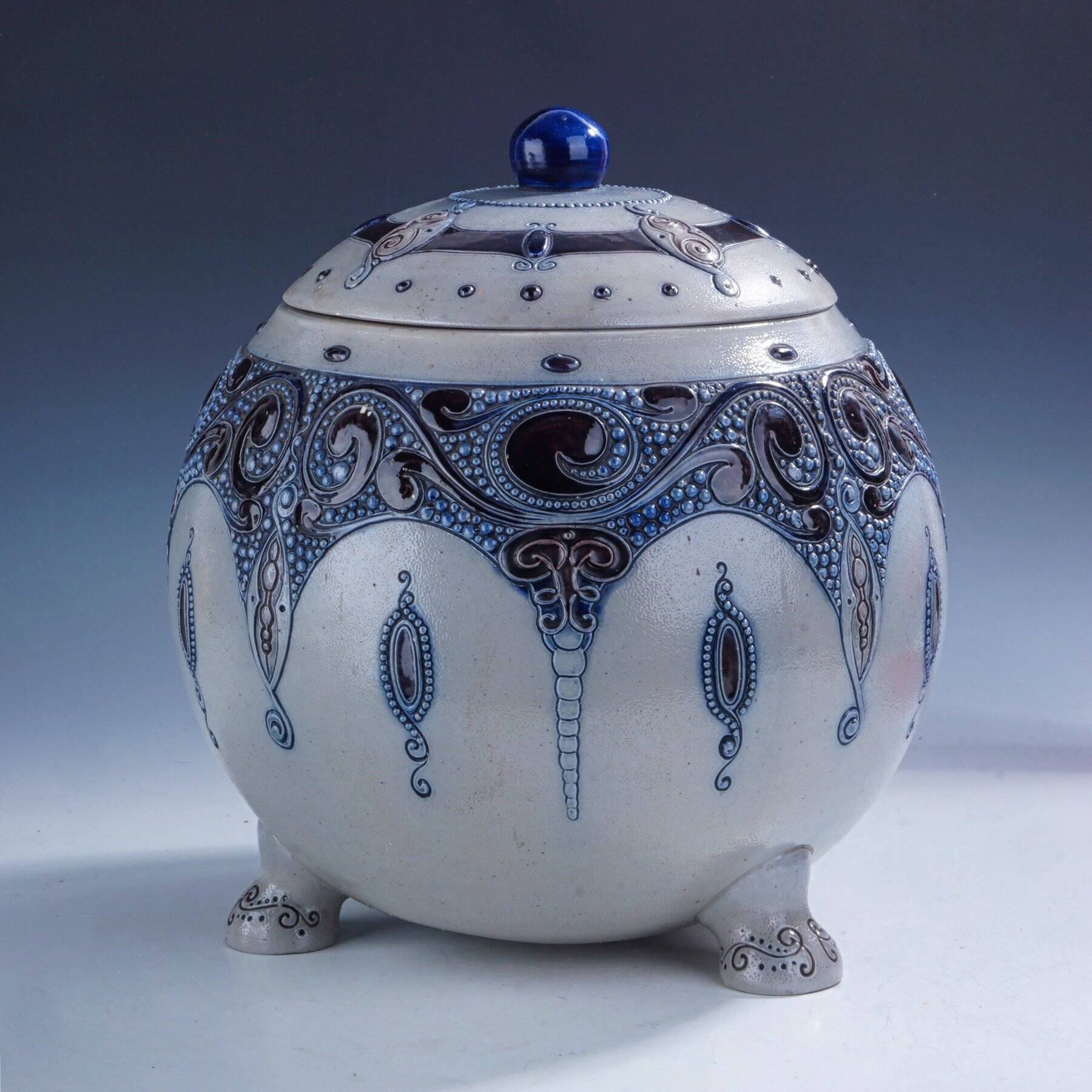 Art Deco punch bowl by Alfons Wilhelm Lötschert. Germany, early XXth