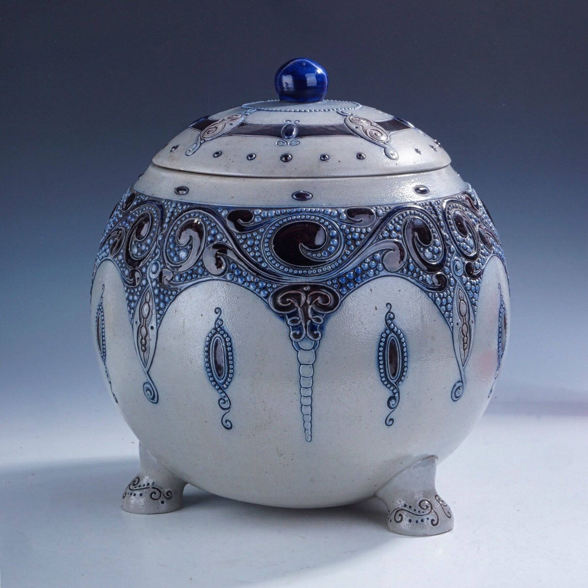 Art Deco punch bowl by Alfons Wilhelm Lötschert. Germany, early XXth