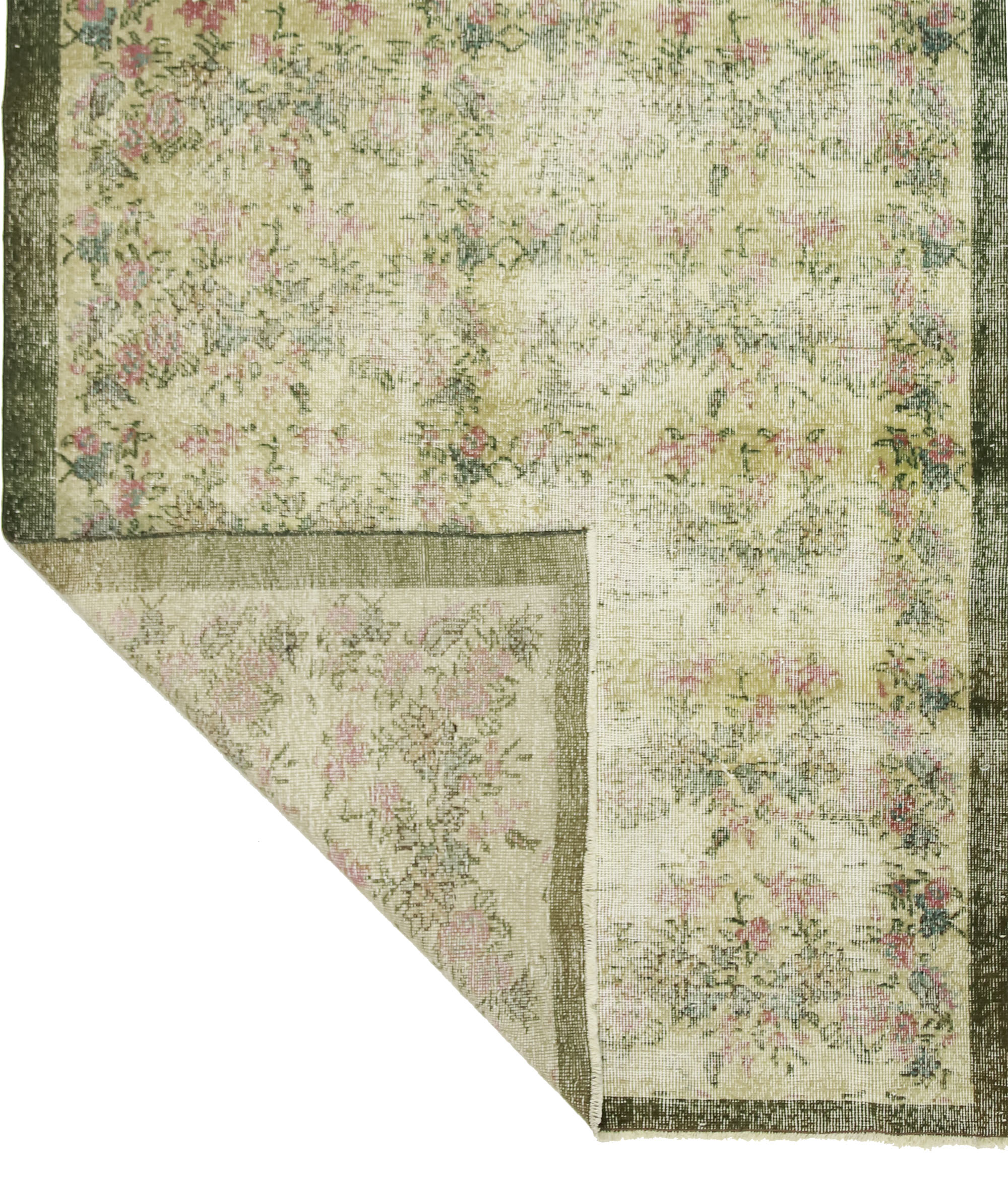 Anatolian handmade vintage rug 235 cm x 132 cm