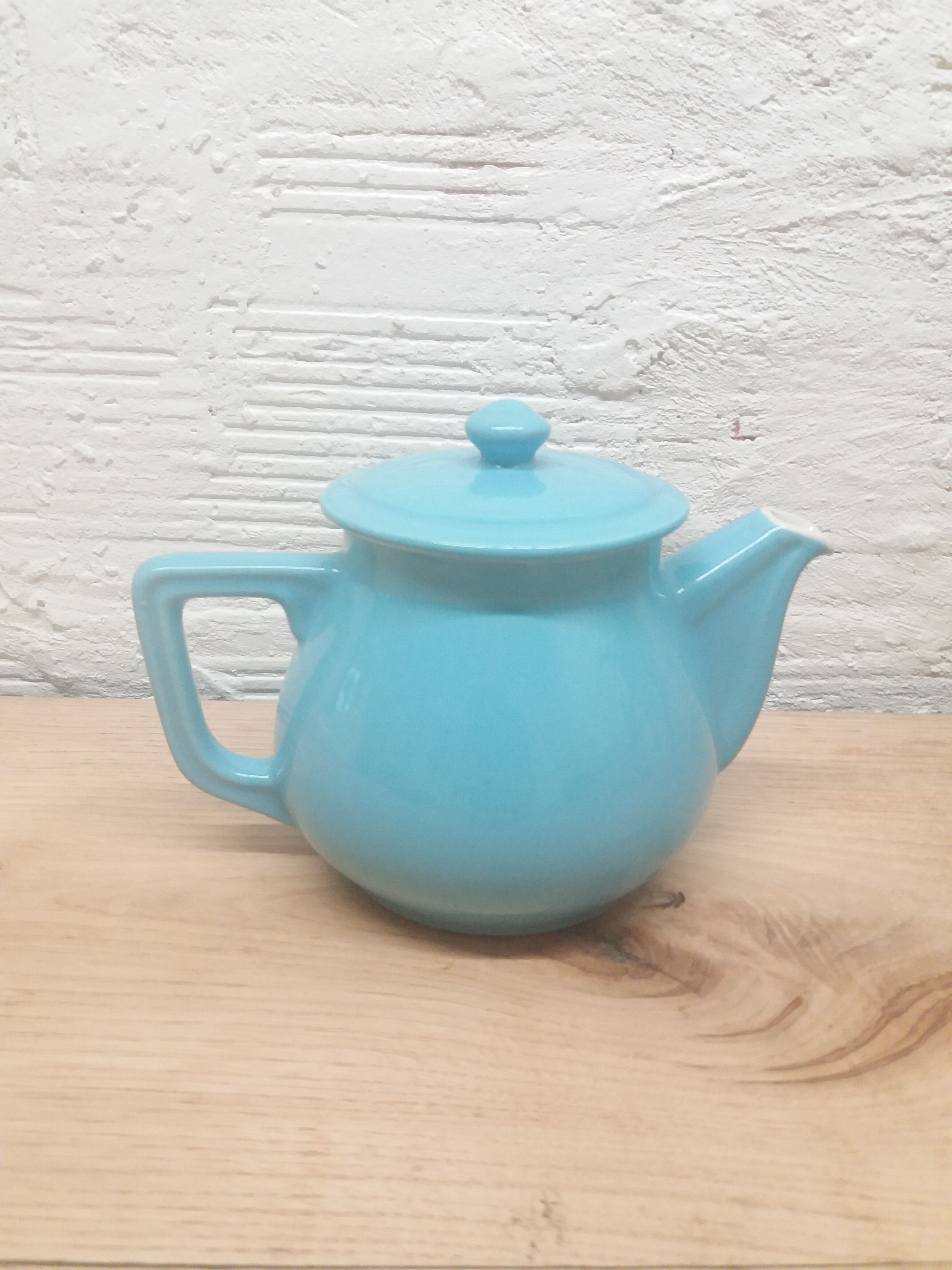 Turquoise blue teapot 50s