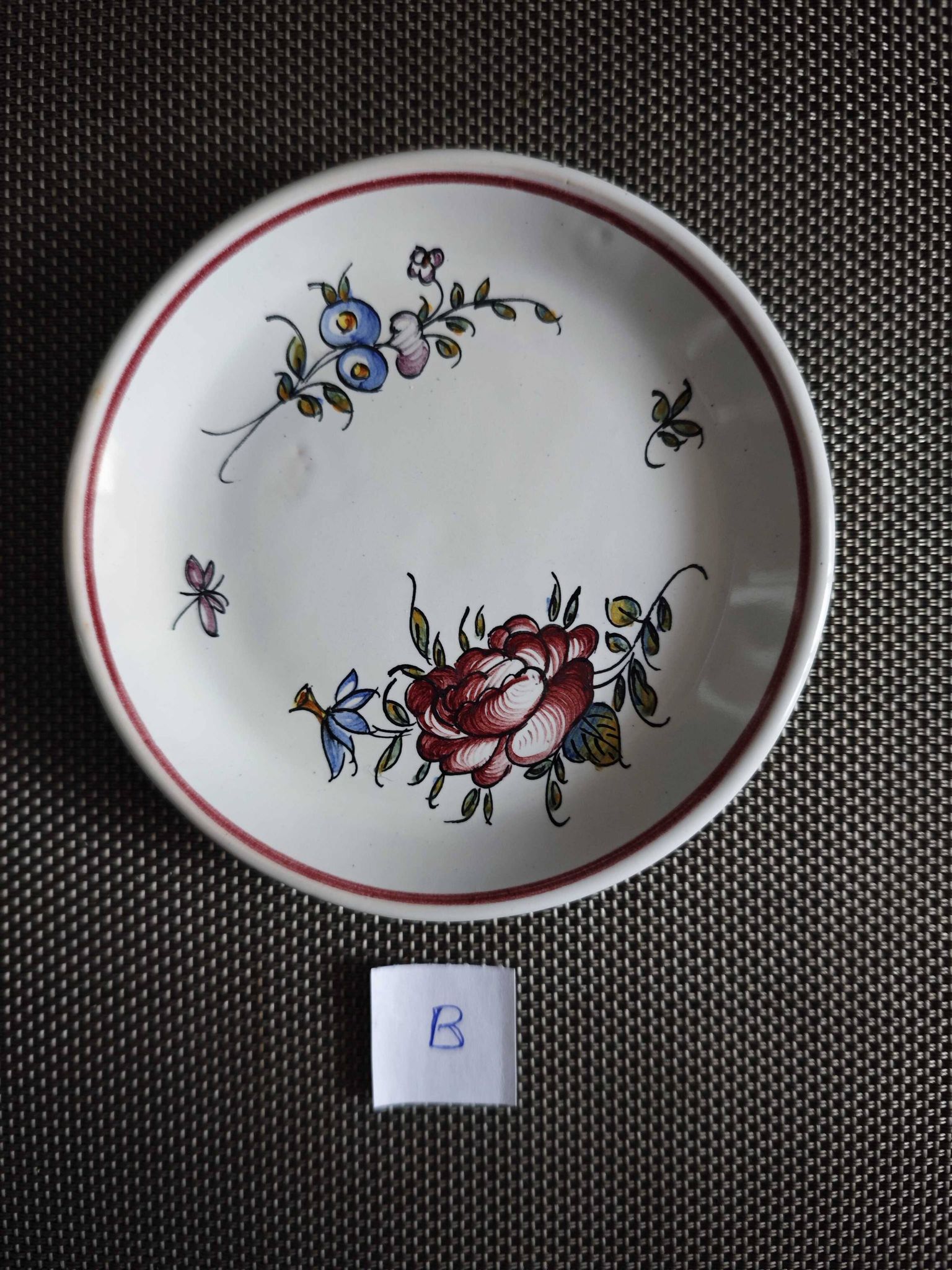 Malicorne earthenware soap dish/cup - Emile Tessier (1887 - 1971)