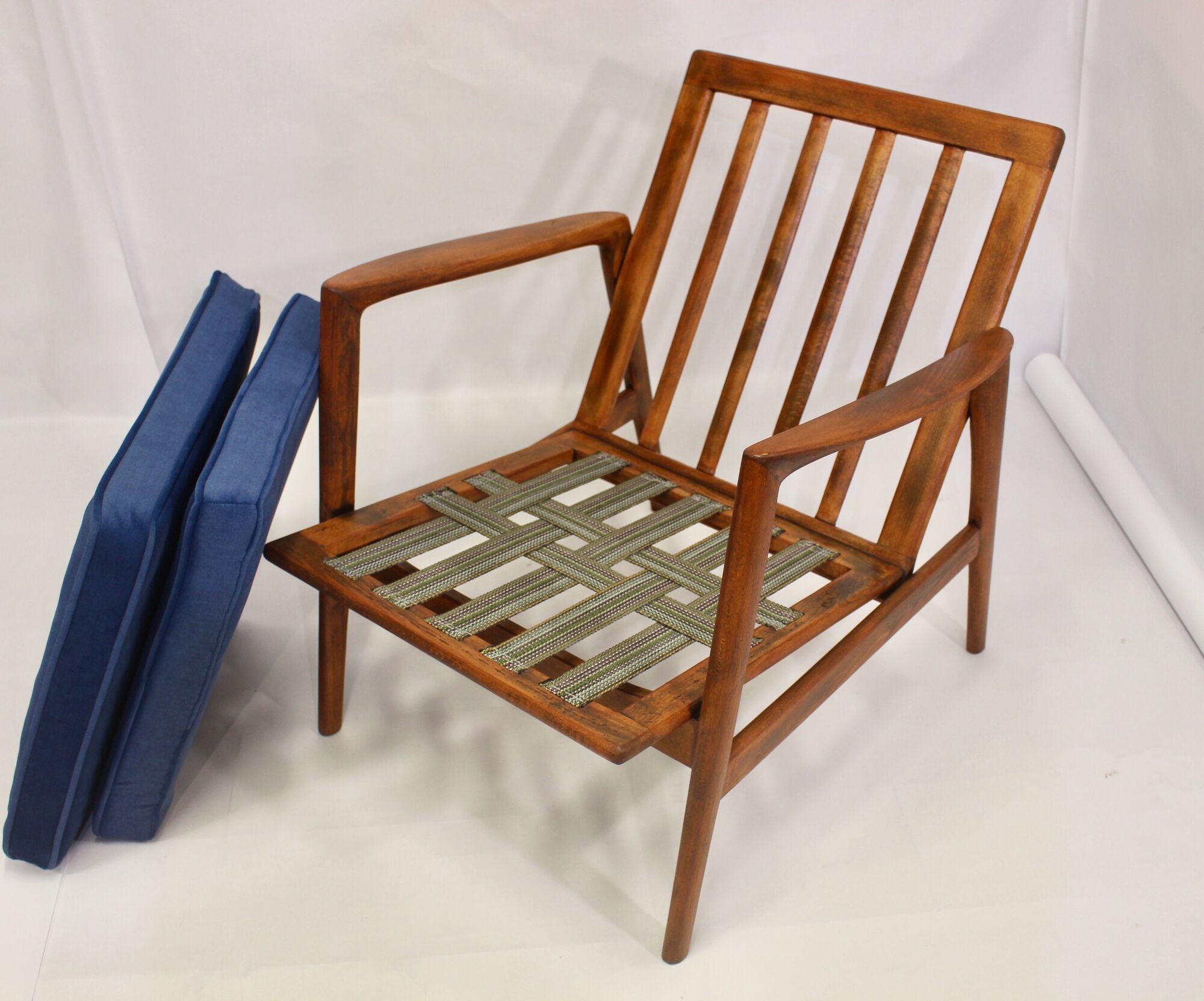 Chair by Stefan de Swarz-dzkie Fabryki Mebli, 1960 blue