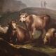 Great 18th century Italian painting, landscape with pastoral scene