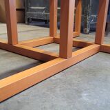 Table basse carrée moderniste en bois et verre