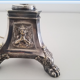 Silver metal lamp, old nineteenth electrified candle refurbished.