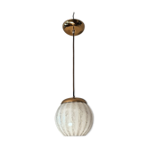 Murano glass from the 1970s glass pendant lamp with shades in beige, green and grey