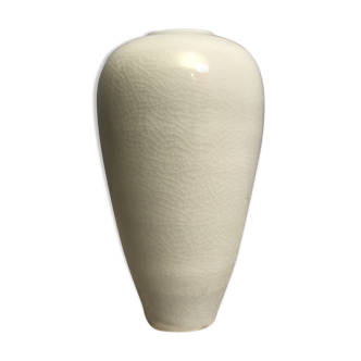 Cracked ceramic vase signed 1970