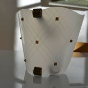 Vintage 1950 wall light in perspex and brass
