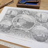 The main cities of the North, vintage engraving, printed in 1883.