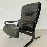 Vintage Mid Century Ingmar Relling Leather Lounge Chair
