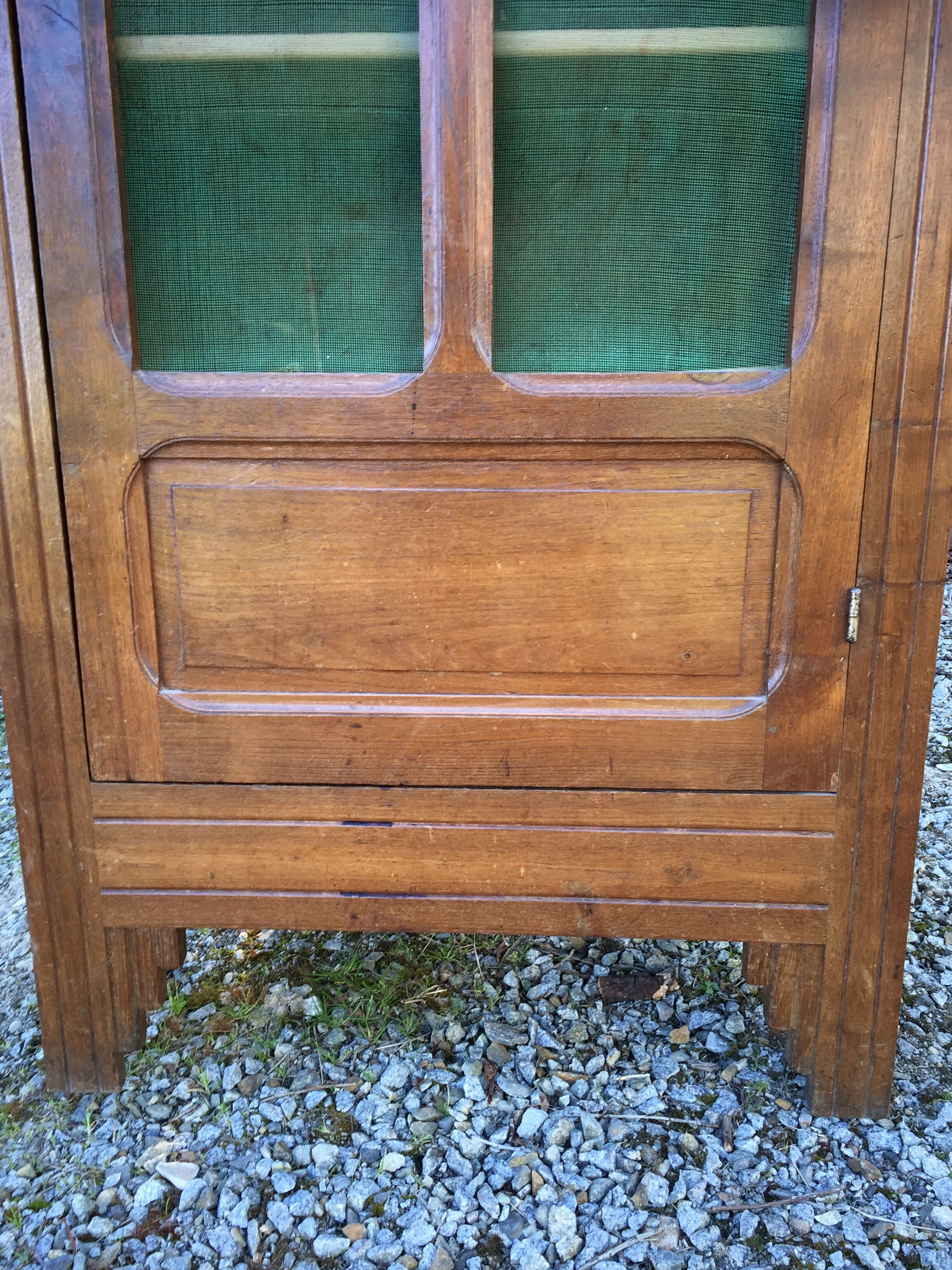Vintage mesh cabinet in solid oak rococo period 1930