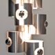 Space Age 7-light pipe chandelier, 1960s-70s