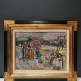 Painting “the dog shearer” by René Hamiot