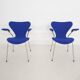 Ensemble de 2 chaises à repas modèle 3207 par Arne Jacobsen pour Fritz Hansen, Denmar