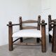 Pair of Dudouyt armchairs from the 1950s, oak.