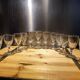 12 small twisted bistro glasses, 19th century