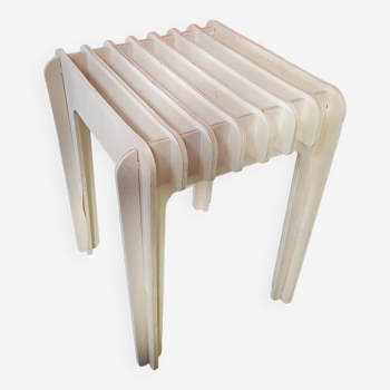 Tabouret design neuf carré en bois japandi collection simplicity