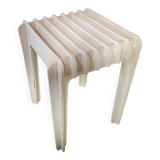 Tabouret design neuf carré en bois japandi collection simplicity